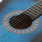 Blue Beginner Acoustic Guitar Bundle W Case Tuner Strap Extra Strings 3