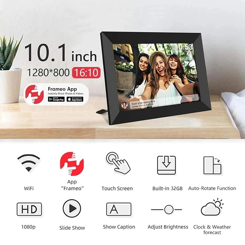 Smart Electronic Image Album For Gift Digital Photo Frame WIFI Frameo HD Touch Screen Digital Pictu 2