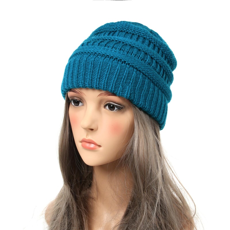 Chunky Cable Knit Beanie Hat For Women Trendy Warm Soft Winter Hat 1