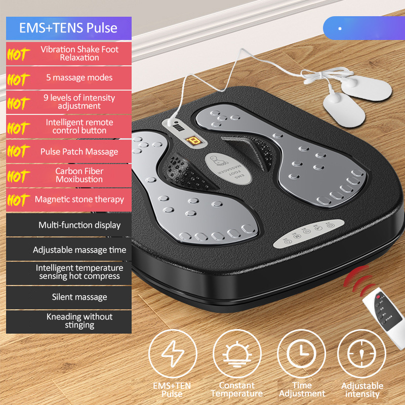 Vibration Foot Circulation Trainer With Heat Relax Tired Legs Improve Blood Flow 5