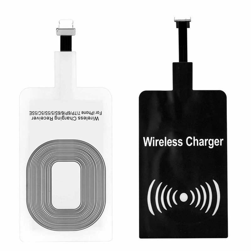 Fast Charging QI Wireless Adapter Compatible With Samsung Android Phones USB C Micro USB 0