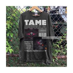 vintage bootleg inspired tee | tame impala vintage t-shirt, tame impala currents shirt | graphic unisex tee