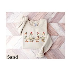 duck christmas sweatshirt, christmas ducks shirt, funny christmas shirt, holiday sweater, christmas crewneck, womens chr