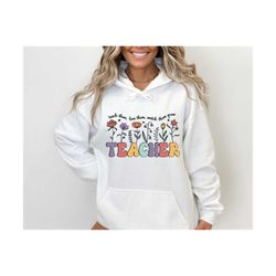 teach them love them watch them grow floral teacher sweatshirt, cute teacher gift, teacher saying sweatshirt ,motivation