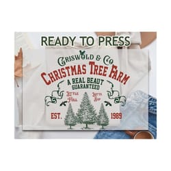 dtf transfers, ready to press, t-shirt transfers, heat transfer, direct to film, christmas dtf transfers, christmas tree