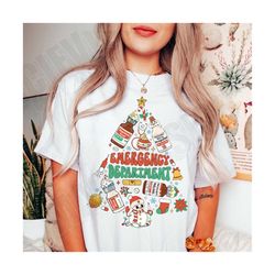 christmas er nurse shirt, christmas tree shirt,xmas er crew funny er ed nurse tech shirt,emergency room rn tshirt,emerge