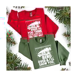 bend over and i&39ll show you couple matching sweater for christmas,christmas 2023 couple matching hoodie,griswold coupl