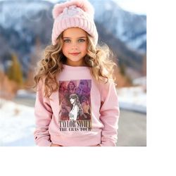 y2k kid taylor eras tour shirt, youth taylor merch, swiftie merch for kid, the eras tour kid youth crewneck, youth eras