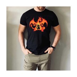 fire dragon within charizard shirt, pokemon sweatshirt, charmander hoodie, video game tshirt, anime lover tee
