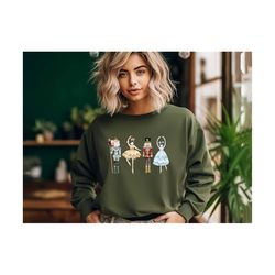 nutcracker christmas sweatshirt, nutcracker sweatshirt, sugar plum fairy sweatshirt, nutcracker squad sweatshirt, nutcra
