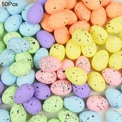 20/50Pcs Foam Easter Eggs Happy Easter Decorations Painted Bird Pigeon Eggs DIY Craft Kids Gift Favor Home Decor Easter