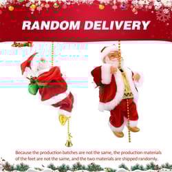 santa climbing beads battery electric climb & down with light music christmas decor