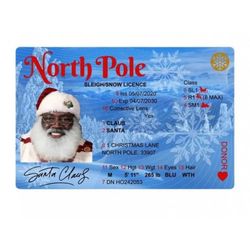 santa claus flying licence - christmas eve driving licence - christmas gift for children - kids christmas decoration 202