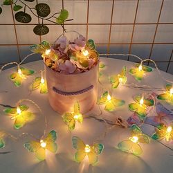 1.5M 10 LED Butterfly Fairy Lights: Battery Operated String for Outdoor/Indoor Party Decor - Wedding, Birthday, Room Gar