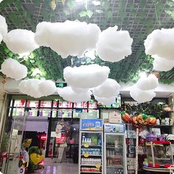 Artificial Cotton Cloud Decor: DIY Wedding & Birthday Party, 3D Small Cotton Cloud for Home Ceiling, Living Room Indoor