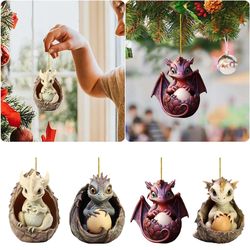 Realistic Dragon Ornaments & Keychains - Christmas Tree Decor & Window