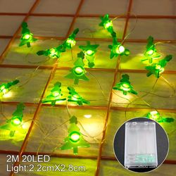 2m 20led santa snowman elk garland lights string xmas decorations 2023 home tree ornaments navidad new year
