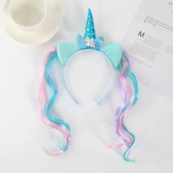 Unicorn 1st Birthday Girl Headband: Cute Kids Hair Hoop for Baby Shower Party - Unicorn Party Decor & Accessories
