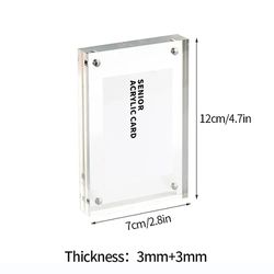 Transparent Acrylic Photo Frame: Holder for Picture, Kpop Album Poster, Tag Display Stand - Desktop Ornament