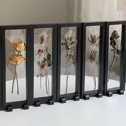 Dried Flower Frame Storage Box: Transparent Display Picture Frame for Jewelry & Home Wall Decoration