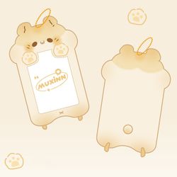 korean cartoon plush photo frame & card case - cute girl idol album display hanger for student stationery