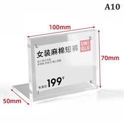 Transparent Acrylic Magnetic Photo Frame: Poster Display Stand for Office Desktop Ornament & Photocard Holder