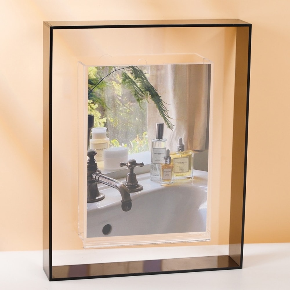 vLTc5InchTransparentAcrylicPhotoFrameBoxPhotocardHolderInteriorFramePictureDisplayStand