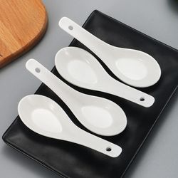 Ceramic Dinner Spoons Set: 2/4/6pcs Ideal for Dining & Kitchen Use