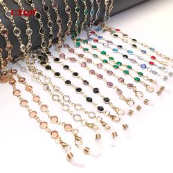 Women's Fashion Glasses Chain: Colorful Crystal Bead Eyewear Strap & Sunglasses String Gift