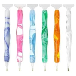 multifunctional 5d diy diamond pen set: resin embroidery tool with 5 pen heads