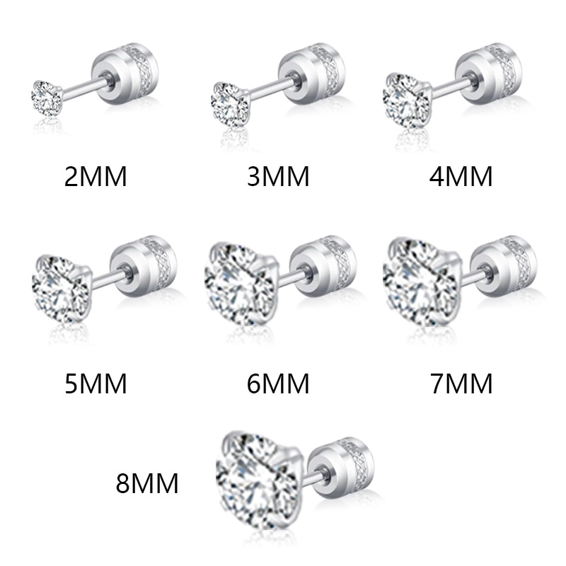0hfO1pieceMedicalStainlesssteelCrystalZirconEarStudsEarringsTragusCartilageHypoallergeni