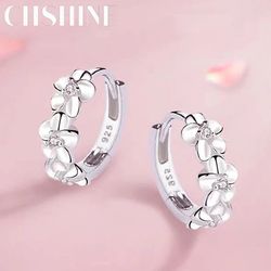 High-Quality Crystal Zircon Flower Stud Earrings | 925 Sterling Silver for Women's Wedding Fashion