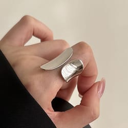 silver minimalist cuff rings for women: new fashion geometric party jewelry gifts