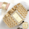 Luxury Womens Silver Gold Bracelet Watch Fashion Waterproof Wrist Watch With Rhinestones Elegant Gi