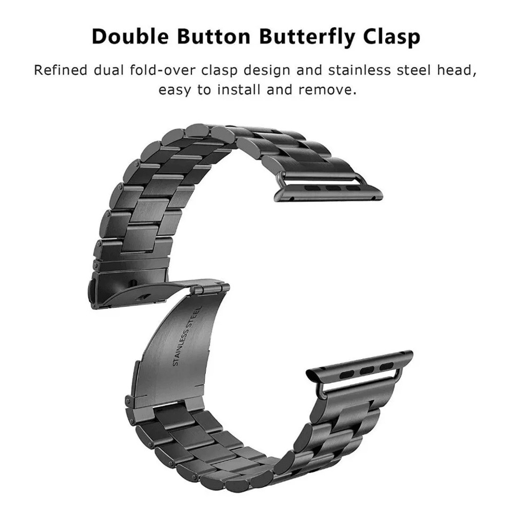 Premium Stainless Steel Apple Watch Band Compatible With IWatch Series SE Metal Link Bracelet Strap 0