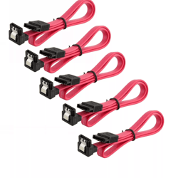high-speed sata cable set, right angle ssd hdd hard drive data cables with secure lock, sata iii cord for desktop use