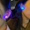 1 Pc Fashion Led Earring Glowing Crystal Stainless Ear Drop Light Up Ear Stud Party Luminous Neon M 2