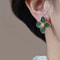 Elegant Glaze Flower Stud Earrings For Women Hibiscus Dropped Wedding Romantic Jewelry Gift 2