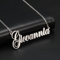 customized stainless steel name necklace: golden choker for women & men - sipuris personalized couple jewelry gift