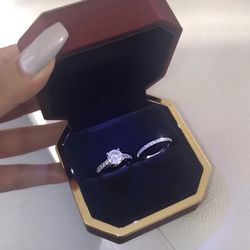 stunning kinel luxury zircon rings: 9mm width, 585 rose gold/silver mix - perfect daily & bridal jewelry!