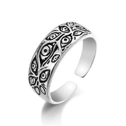 2021 trend jewelry: hip hop silver rings with vintage gothic skull flower angel design