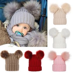 2023 kids pom pom beanies: bobble hats for baby girls & boys 0-3y - infant bonnet accessories