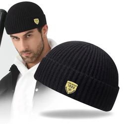 Street Style Hip Hop Beanies: Men's Brimless Baggy Melon Cap, Cuff Docker & Fisherman Hats for Winter Warmth