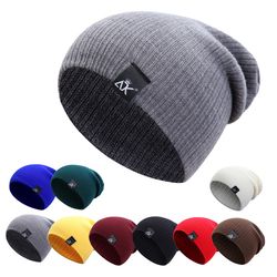 Knitted Beanie Hat for Women & Men | Winter Warm Skullies | Casual Slouchy Crochet Beanie | Female Baggy Cap at Affordab