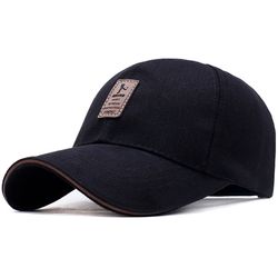 Structured Cotton Baseball Cap: Men's Solid Snapback, Women's Label Stick, Spring-Autumn Outdoor Hip Hop Hat