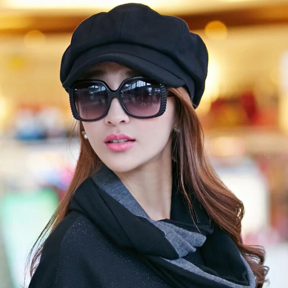 c2DQNewsboyCapsNewArriveWomenNewsboyGatsbyCapOctagonalBakerPeakedBeretDrivingHatFemale