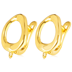 juya earrings: 4-8pcs/lot 18k gold & silver-plated shvenzy ear wire fixtures - diy earring hooks & clasps