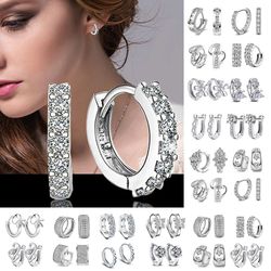 Zircon Stud Earrings for Women: Crystal Brincos, Pendientes Mujer, Orecchini & Oorbellen Women's Jewelry