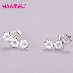 925 sterling silver stud earrings: animal, cross & star design for women & girls - fashion party jewelry accessory