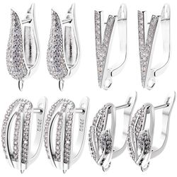 juya diy earring making supplies: gold & silver-plated, antiallergic ear wire fixtures for women